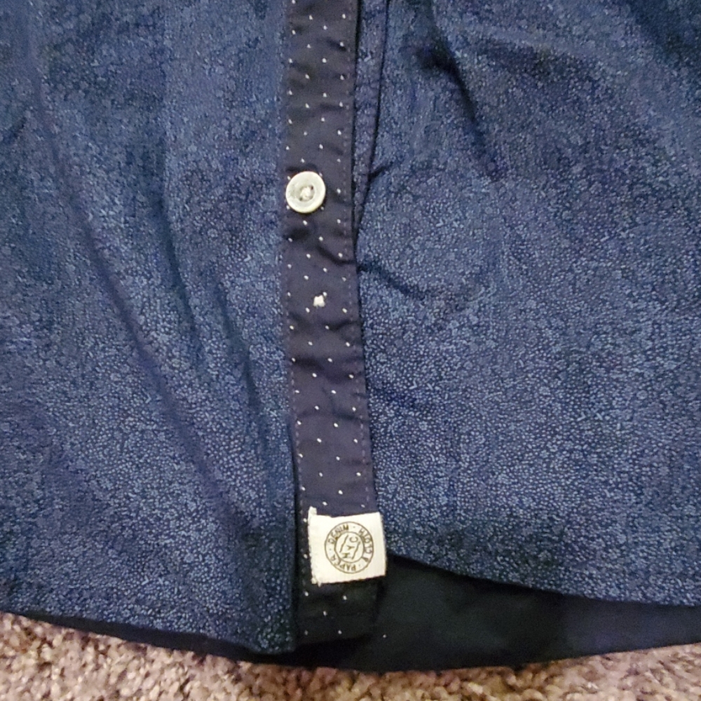 Boys navy button down - Picture 2 of 4